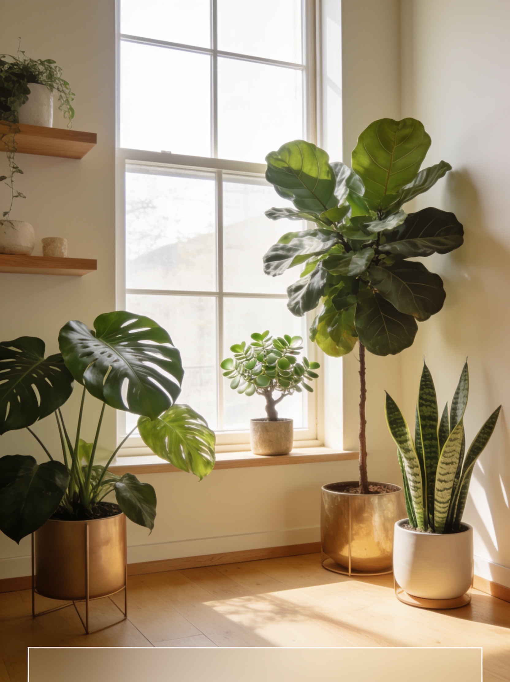 Indoor plants in a bright modern interior